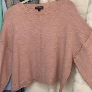 Pink cropped sweater